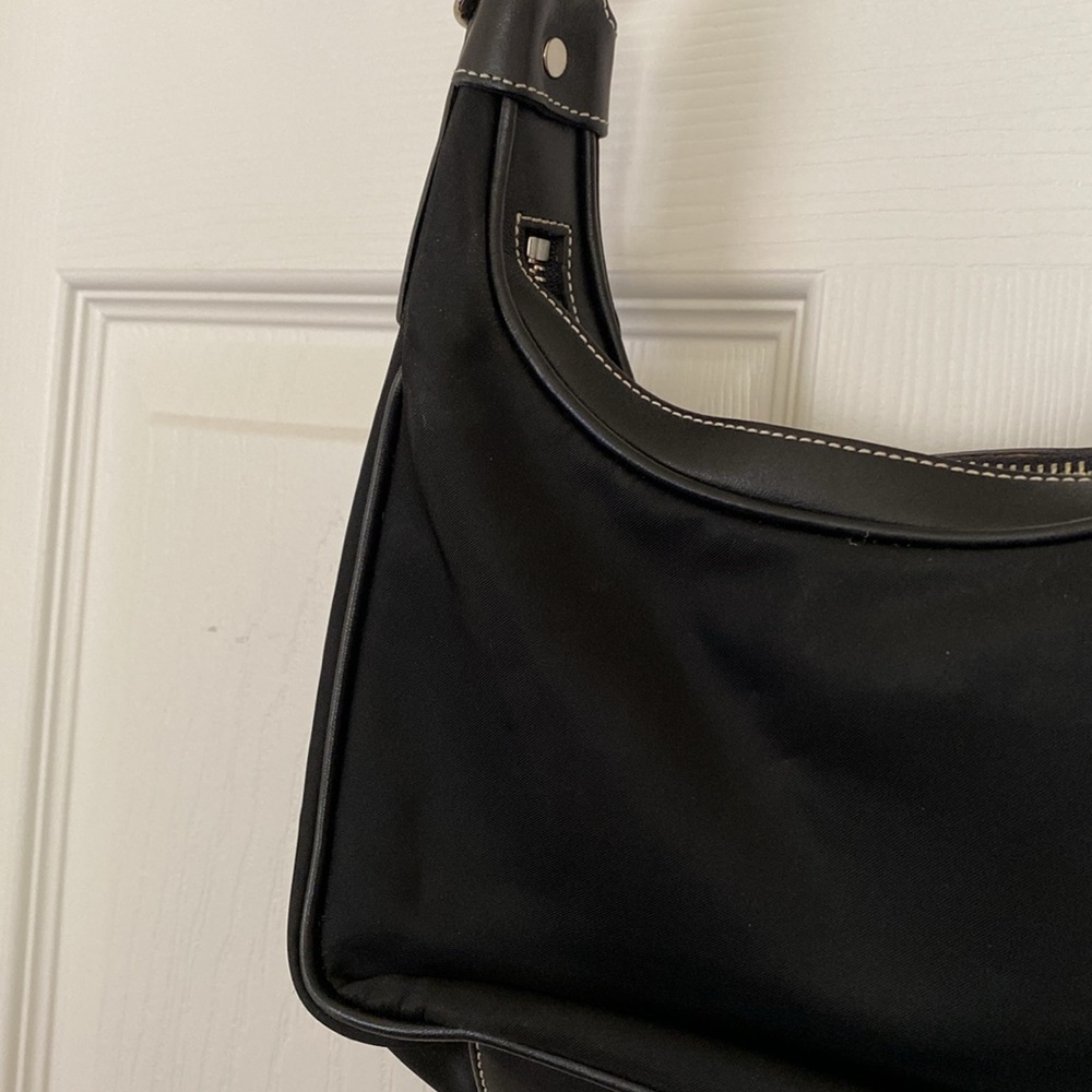Coach Black Nylon Bag Hobo Vintage Rare Shoulder Handbag Used Y2K - Picture 2 of 12